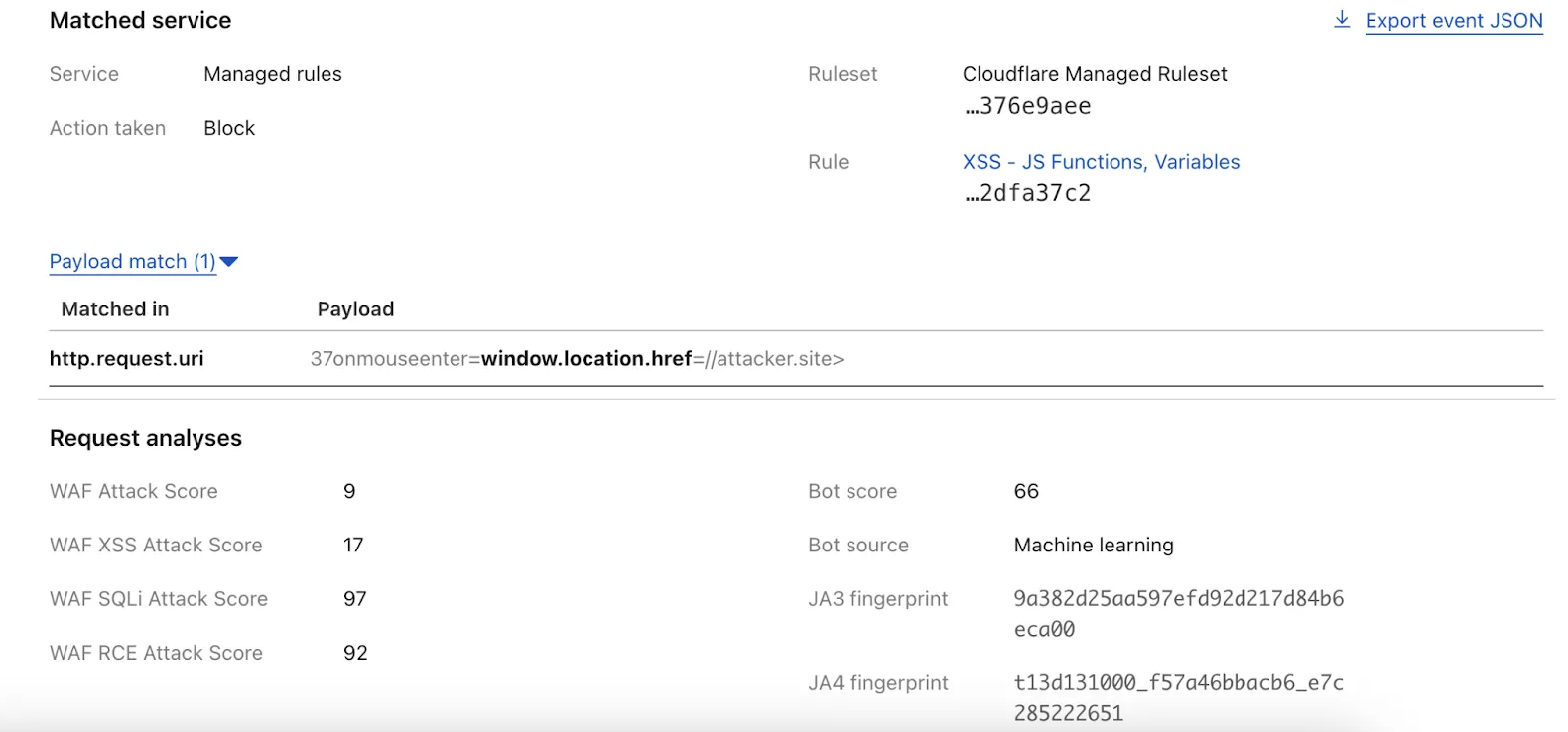 WAF Payload Logging